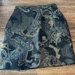 Gianfranco Ferre vintage jacquard baroque skirt US 4